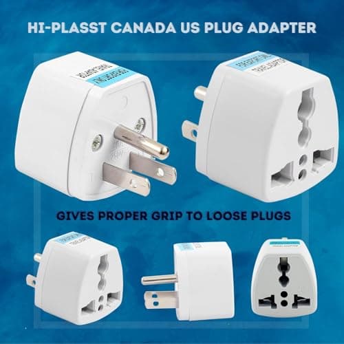 Type-B USA Converter Plug (Pack of 3) India to Canada Travel Adapter for USA, Canada, Mexico, Brazil, Philippines, Cuba, Thailand, Taiwan, Japan, Panama 3pin Plug 2