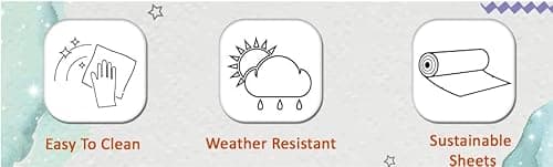 BLUE MAX LD Plastic Dust Cover Roll Sheet 44 Inch x 30 Meter | Transparent Polyethylene Sheeting Roll | Waterproof Dustproof Protective Cover | Furniture, Packing, Painting, Renovation Use 4