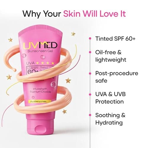 Uvmed Tinted Sunscreen Gel, SPF 60 UVA pack of 1 2