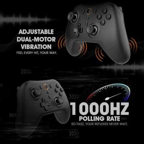 Cosmic Byte Blitz Tri Mode Controller for PC, Hall Effect Triggers, 1000Hz Polling Rate, Adjustable Vibration, Turbo & Auto Turbo, Upgraded with Gyro, TMR Joystick, Software and Charging Dock Support  6