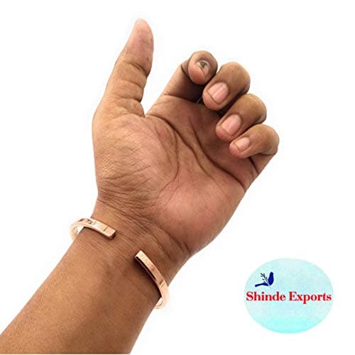 SHINDE EXPORTS Pure Copper Adjustable Kada Bracelet for Men & Women 5