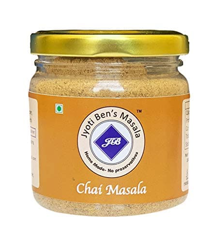 Jyoti Ben's Gujarati Chai Masala – Traditional Indian Tea Spice Blend | 100% Natural Ingredients | No Preservatives | 100g Jar