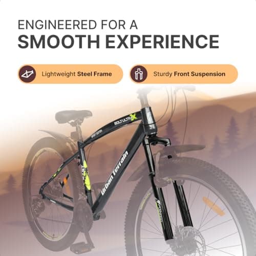 Urban Terrain Bolt Ultra 27.5T Geared MTB | 21 Speed Cycle with Shimano Gear for Men | 17.5″ Frame, Grey | 15+ Years 5