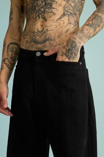 Men Straight Fit Black Denim Jeans | Washed Casual Denim Pants | Comfortable Straight Leg Jeans for Men | Street Style & Office Casual Wear 3