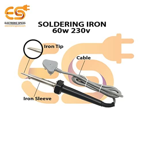 Electronicspices 230V Heavy-Duty 60 Watts Soldering Iron With PVC WIRE And Copper Tip 3