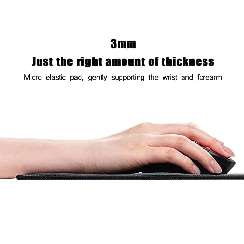 Vipamz® Extended Xxxl Gaming Mouse Pad - 36"x12"x0.12" Dimension - Portable with Extended XXL Size - Non-slip Rubber Base - Special Treated Textured Weave with Precision Control (black) 3