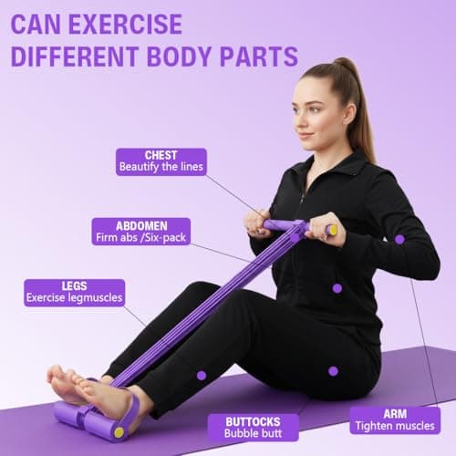 Optifit® Resistance Band for Workout, Natural Rubber 8 Tubes, Adjustable Resistance, Exercise Band for Full-Body Workouts, Leg Lifting, Arm Stretching, Muscle Training, and Body Shaping 5