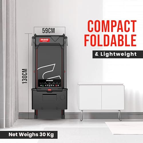 Sparnod Fitness STH-3085 Foldable Treadmill for Home Use – 4 HP Motor, 12 Preset Programs, 12 km/h Speed, Manual Incline, LED Display, 100kg Max Weight 4