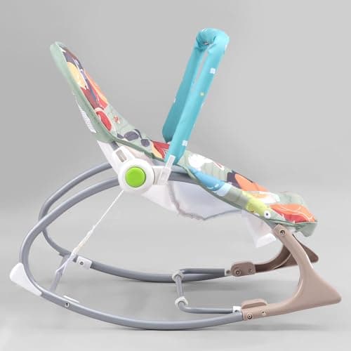 Play Nation Premium Newborn To Toddler Portable Baby Rocker Cum Bouncer With Mosquito Net, Adjustable Backrest Recline Rocker | 3 Point Safety Harness| Baby Rocker For 0 To 2 Years(Grey) 3
