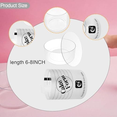 HEAVENGLOW Acrylic Cake Form Practical Easy to Use DIY Multifunctional Cake Making Tool 8 inch|Home & Garden | Kitchen, Dining & Bar | Baking Accs. & Cake Decorating |1 Set Acrylic Cake Form 2