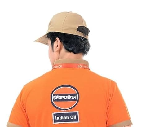 Indian Oil Cap (IOCL) for Men – Nozzle Man Uniform, Adjustable Cotton Petrol Pump Cap, IOCL Logo Baseball Hat for Workwear (Pack of 5) Khaki 4