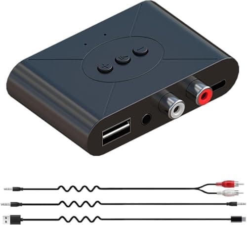 Tobo Bluetooth 5.3 Audio Receiver Wireless RCA Bluetooth Adapter for Stereo Wireless Audio Receiver/USB Flash Drive/NFC One-Touch Connection for Car Speakers and Headphones (TD-1461WA) 2