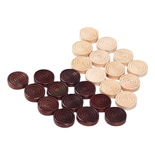 UJEAVETTE 24x Round Backgammon Pieces Chess Game Accessories for Kids Educational Toy 5