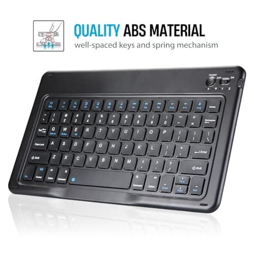 ProCase Tablet Case with Keyboard Compatible with Lenovo Idea Tab Plus 12.1"/Tab K12, Folio Cover with Magnetically Removable Wireless Keyboard, Multi-Angle Stand and Pen Holder, Black 5