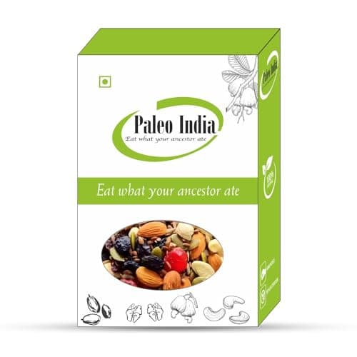 Paleo India 400gm Nuts Seeds Berries Mix| Trail Mix| Healthy Mix Dry Fruits Seeds and Berries