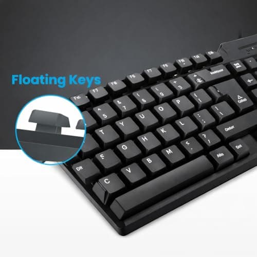 FLASHM Wireless Keyboard and Mouse Combo, Full Size 104 Keys, 1200 DPI, 2.4 GHz with USB Nano Receiver, for Windows & Mac (1) 2