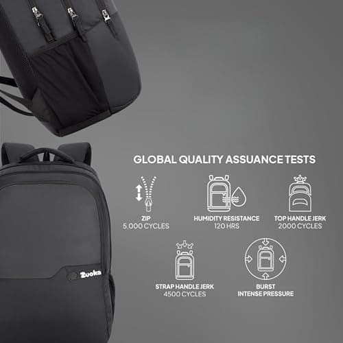Zuoka Unisex Laptop/Casual/Office/School/Collage/Travel Bag/Backpack For Men,Women,Boys,Girls 30 L (Black) 3