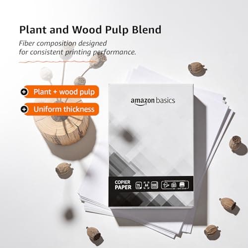 Amazon Basics A4 Copier Paper | Multipurpose Paper | 75 GSM | 500 Sheets | Compatible with Inkjet & Laser Printers 5