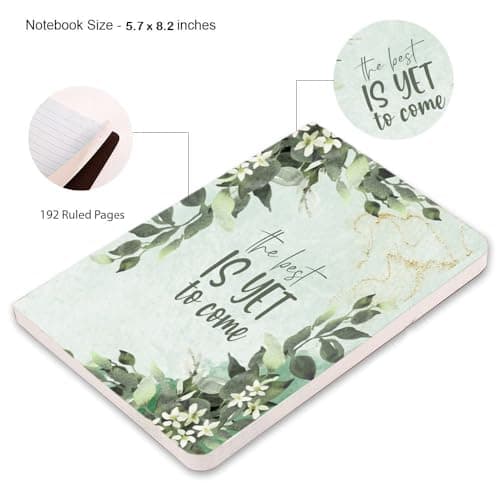 AccuPrints Flower theme Premium Soft Bound Notebook Diary for Girls and Women (A5,192 Ruled Pages with planner, 80 GSM) Floral Design 2