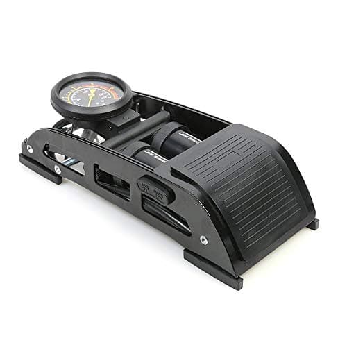 Lirzeg Foot Pump Air Inflator 160 PSI Double Cylinder Portable Foot Pump Air Tyre Inflator for car Bike and Cycle (Black) 3