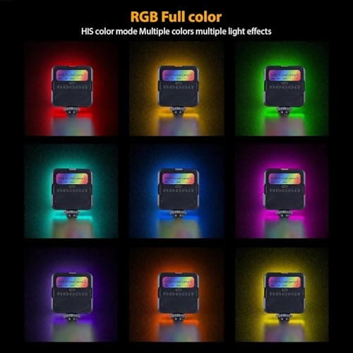 ZIRAK RGB Pocket Camp Rechargeable LED Video Light – 40+ RGB Colors, Adjustable Brightness, Portable Camera Light for Photography, Video Shooting, YouTube, Makeup & Laptop Lighting 4