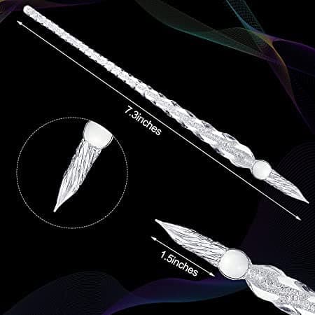 Levin Glass Dipped Pen Ink Set Handmade Crystal Calligraphy Pen with 12 Colorful India Ink for Art, Signatures, Drawing, Decoration, Calligraphy Kits for Beginners 2