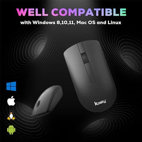 Koaty Combo of Mousepad & 2.4GHz Wireless Mouse WM115 with 10m Range, Optical Tracking, Ergonomic Design, Anti-Skid and Ultra-Smooth Mousepad 4