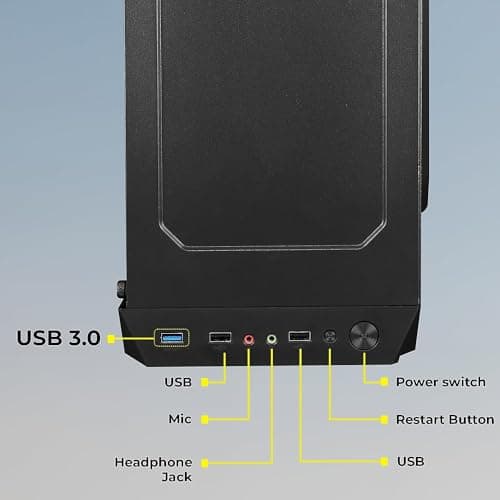 MegaDesk Computer Desktop PC (Core i5-3400 / 8GB RAM / 256GB SSD/HDMI/VGA/Ethernet/HD Graphics 3600 / USB 3.0 / Win 10/ Wi-Fi) Basic Software Installed (8-256GB) 2