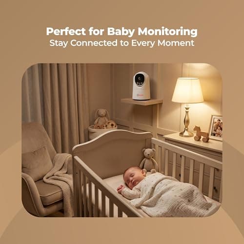 Trueview 3MP WiFi Robot Camera | Baby Monitoring & Home Security | Night Vision | AI Motion Tracking | 360° Pan Tilt | Two-Way Talk | Alexa | T18296S 5