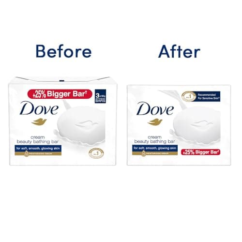 Dove Cream Beauty Bathing Soap Bar 125g (Combo Pack of 6) | With Moisturising Cream for Softer Skin & Body, Nourishes Dry Skin more than Ordinary Soap 3