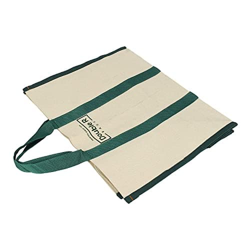 Double R Bags Women’s Eco-Friendly Cotton Canvas Shopper Tote Bag | Big Reusable Jhola Bag for Grocery, Milk, Fruits, Vegetables with Reinforced Handles | 43x21x35 cm, 1 Compartment (Green, Pack of 2) 4