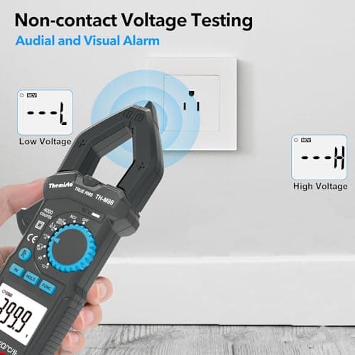 Themisto TH-M88 AC Current, True Rms Digital Clamp Meter (600A,4000 Counts), Black 3