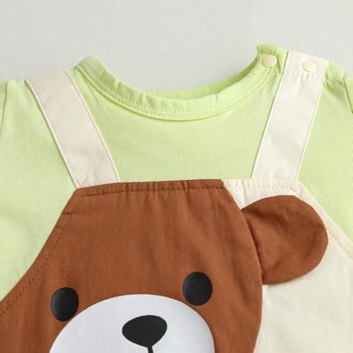 Hopscotch Baby Unisex Animal Print Short Sleeves Cream Rompers For Ages (9-12 Months) 3