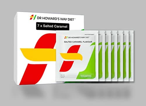 Dr Howard's Way Diet | Total Salted Caramel Food Replacement Weight Loss & Management | Healthy Meal Replacement | Essential 13 Vitamins & 14 Minerals | Less Than 200 Calories Per Meal Pack of 7 Each 
