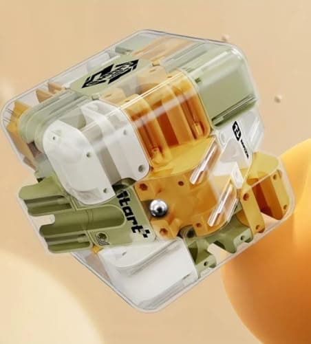 3D Maze Puzzle Cube with Metal Ball Inside - Transparent Handheld Marble Run Brain Teaser Game for Kids & Adults | Focus Skill Development Educational Toy and Stress Relief Challenge 2
