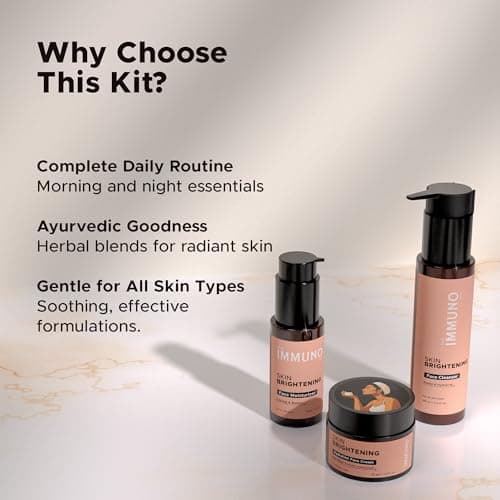 Skin Brightening Kit for Glowing Skin | Face Wash, Brightening Moisturizer & Kumkumadi Night Cream | Complete Ayurvedic Skincare Ritual | For Men & Women 3
