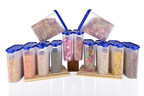 Modular Storage Containers | Organised Kitchen | Stackable | Durable | for Pulses, Rice, Dal, Atta, Flour, Cereals, Snacks, | Set of 12 x2500ML