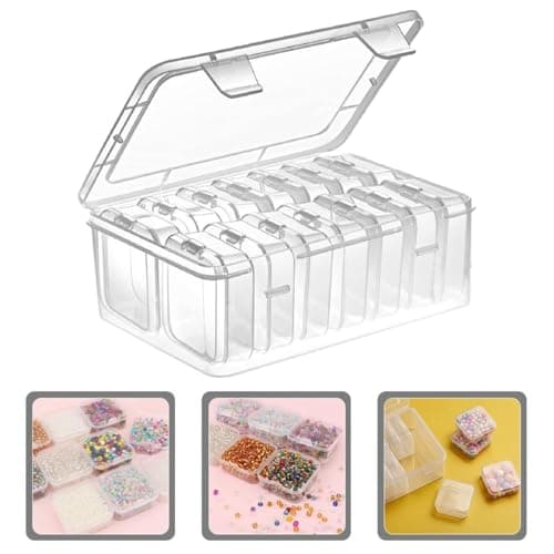 Ahamo 20-Gid Transparent Jewelry Organizer Box - Premium PP Bracelet & Earring Storage Box with Lid | Multi-Layer Stackable Design | Dustproof Makeup Case for Home & Travel (5.5" Small Clear Box) 5