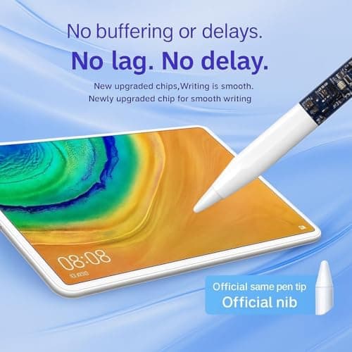 Universal Rechargeable Stylus Pen with Fine Tip for Touchscreens, Digital Pencil for Writing, Drawing, Sketching & Notes – Works with Android & iOS (White) 2