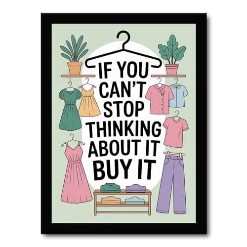 JABSY Cloth, Garment Shop Wall Art Quote Photo Frame 12x9 Inch – Fashion Designer, Tailoring Studio Decoration, Gift