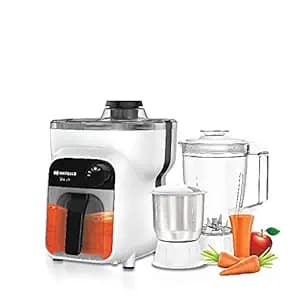 Havells Acrylonitrile Butadiene Styrene Stilus Juicer Mixer Grinder 500W With 3 Jar (Grey White), 500 Watts