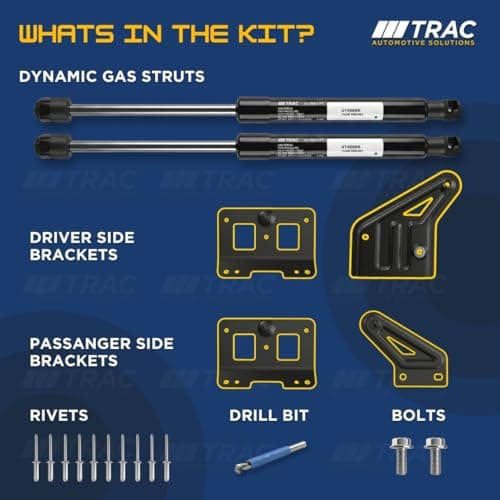 TRAC Hand Free Hood/Bonnet Opening Gas Spring System Compatible with Mahindra THAR &Thar ROXX (Gas Springs + Brackets) -ULTRA Lift Dynamic Gas Spring | Car Accessory | Easy Installation 3