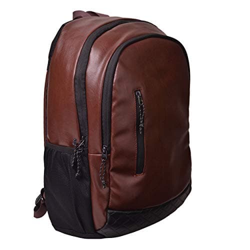 F Gear BiFrost Brown 27L, Unisex Premium Art Leather Formal Business Office Travel Stylish Executive Laptop Backpack|Fits upto 17" Laptop Padded Sleeve |Water Resistant|Made In India|1 year warranty 2