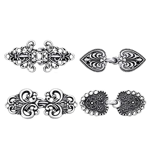 BNF®4Pairs Cloak Clasp Collar Brooch Clip Fasteners for Jackets Shirt Wearing|Other Clothing Shoes & Accessories| Other Clothing Shoes & Accessories|Package Includes:4 Pairs Clasp Fasteners