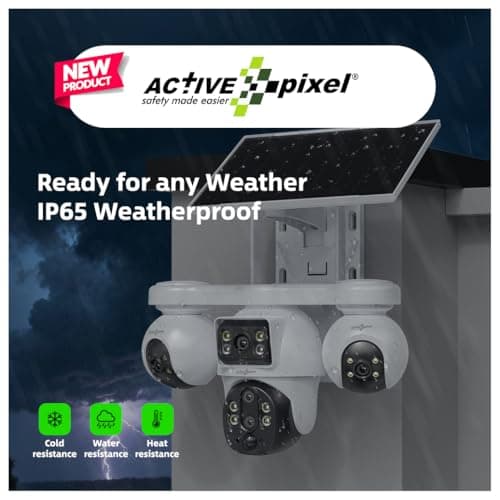 Active Pixel 4G 4MP Solar Security Camera Outdoor | 4 Camera Setup with 10X Zoom PTZ Main Lens 360° Pan Tilt | Dual Screen View | SIM Supported No WiFi CCTV | Color Night Vision | AI Motion Detection 3