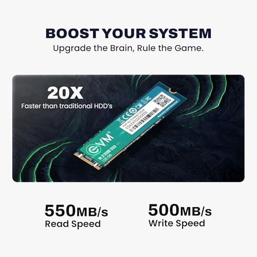 EVM 512GB M.2 SATA SSD 2280 | Internal SSD | Up to 540MB/s Read 450MB/s Write | High Speed Laptop Storage | 5 Year Warranty (EVMM2/512GB) 3