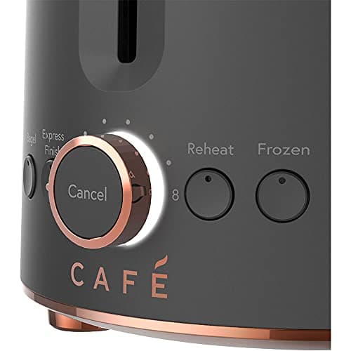 Café Express Finish 2-Slice Toaster | Extra-Wide Slots, Extra Lift for Waffles, Pastries, Texas Toast & More | 4 Pre-Set Functions, 8 Shade Options | Countertop Kitchen Essentials | Matte Black 4