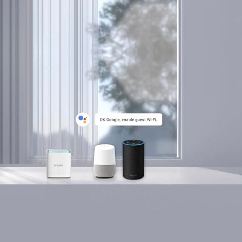 D-Link M15 | WiFi 6 Speed 1500 Mbps | Pack of 2 - Covers Upto 4000 Sq. Ft.| Dual Band | Gigabit Port |AI Powered Mesh Router |Seamless Whole Home |MTCTE Certified 4