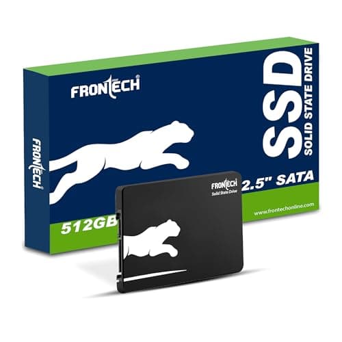 FRONTECH 512GB Internal SSD, 2.5 SATA3, Low Energy Consumption, Ultra Fast with Read/Write Speed Upto 500/460 Mbps, (SSD-0049, Black & White)