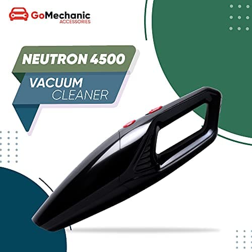 GoMechanic Neutron 4500 Handheld Super Suction Wet/Dry 4.5KPa Power Car Vacuum Cleaner with Anti-Bacterial Cleaning (Black) 2